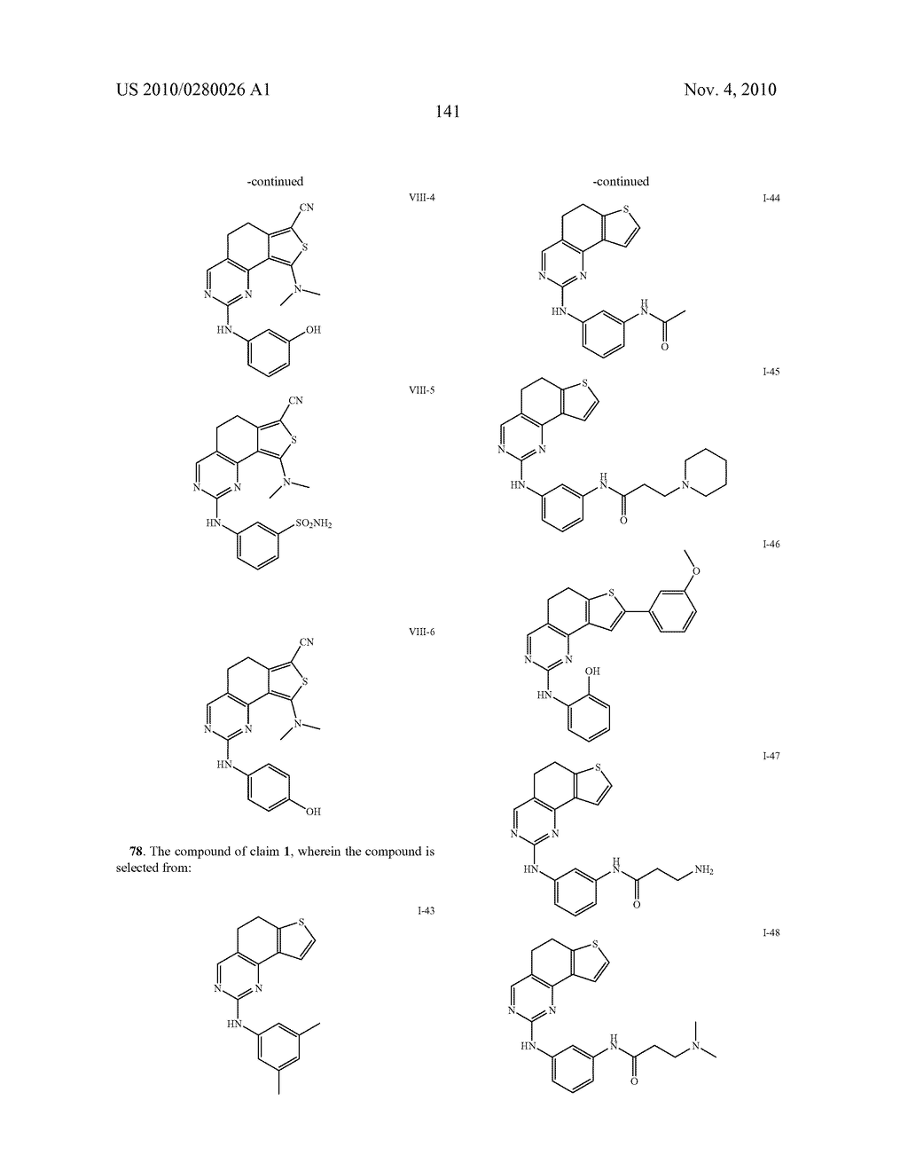 COMPOSITIONS USEFUL AS INHIBITORS OF PROTEIN KINASES - diagram, schematic, and image 142