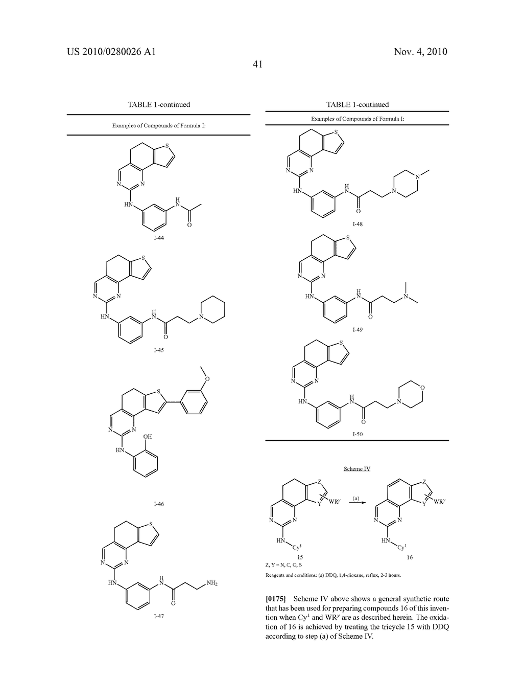 COMPOSITIONS USEFUL AS INHIBITORS OF PROTEIN KINASES - diagram, schematic, and image 42