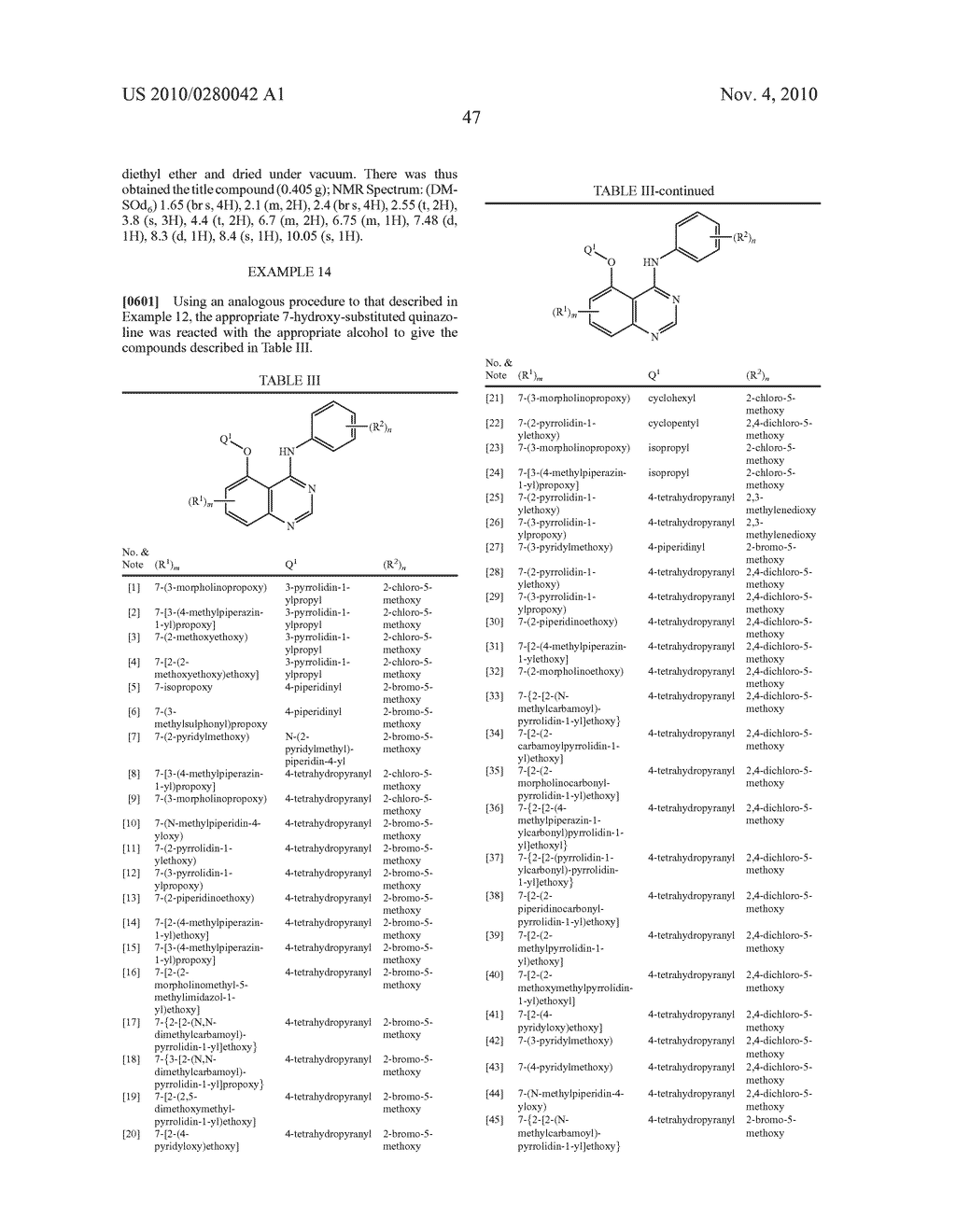 QUINAZOLINE DERIVATIVES FOR THE TREATMENT OF TUMOURS - diagram, schematic, and image 48