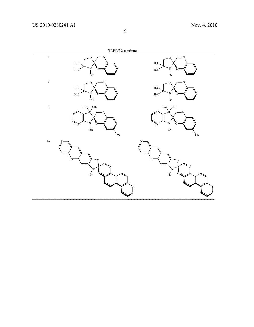 SPIROOXAZINE RADICAL DERIVATIVES AND REVERSIBLE ISOMERIZATION REACTION - diagram, schematic, and image 10