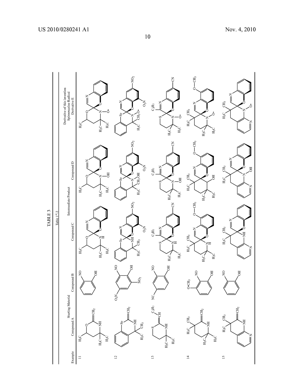 SPIROOXAZINE RADICAL DERIVATIVES AND REVERSIBLE ISOMERIZATION REACTION - diagram, schematic, and image 11