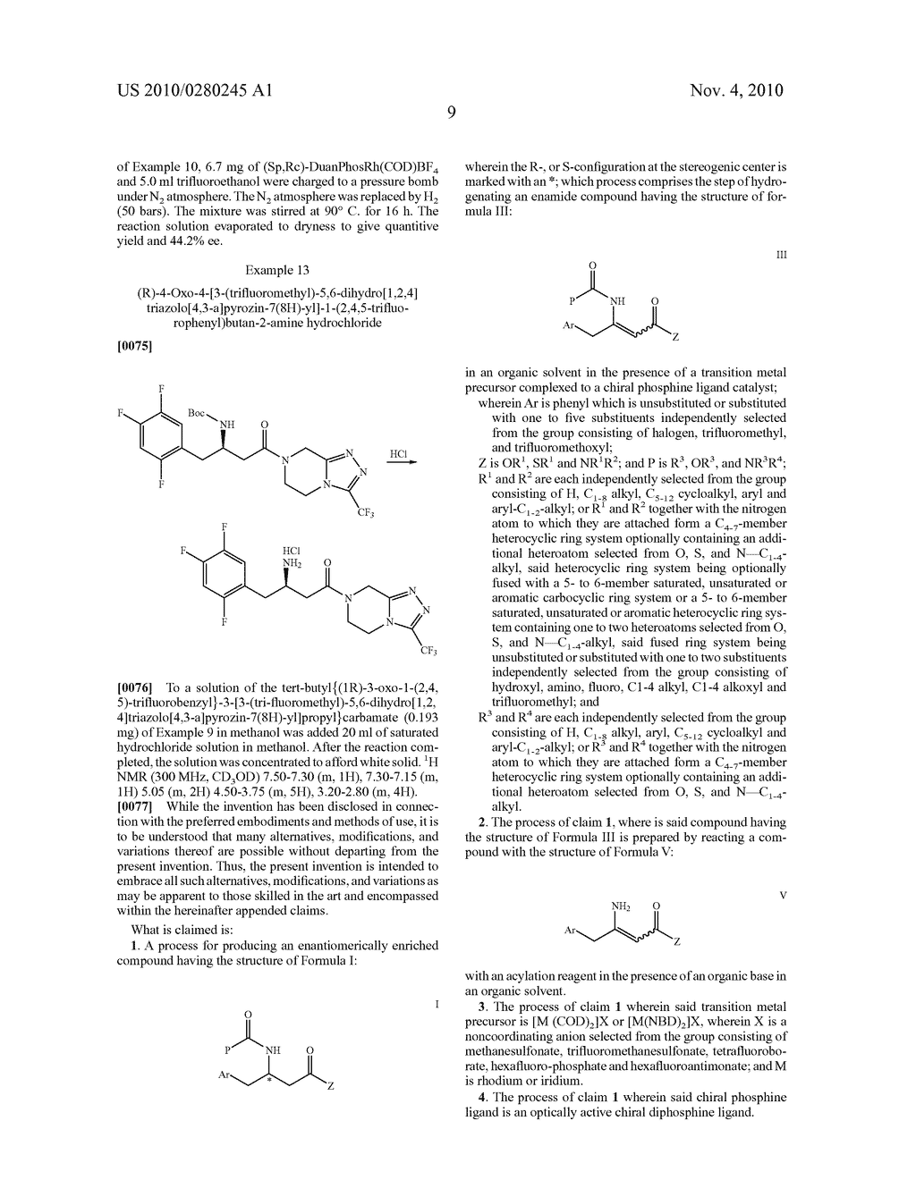 PROCESS AND INTERMEDIATES FOR THE PREPARATION OF N-ACYLATED-4-ARYL BETA-AMINO ACID DERIVATIVES - diagram, schematic, and image 11