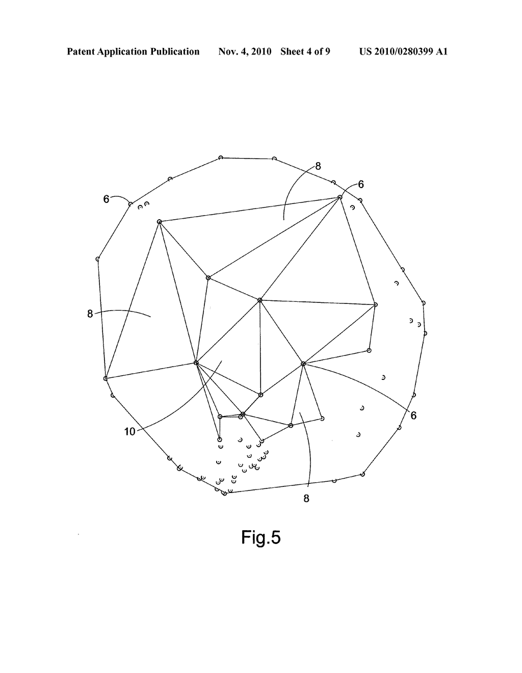 METHOD OF AND APPARATUS FOR GENERATING A MODEL OF A CARDIAC SURFACE HAVING A PLURALITY OF IMAGES REPRESENTING ELECTROGRAM VOLTAGES - diagram, schematic, and image 05