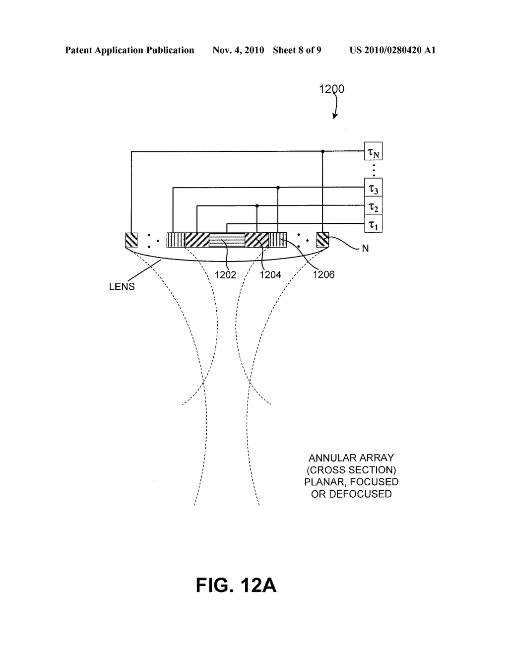 SYSTEM AND METHOD FOR VARIABLE DEPTH ULTRASOUND TREATMENT - diagram, schematic, and image 09