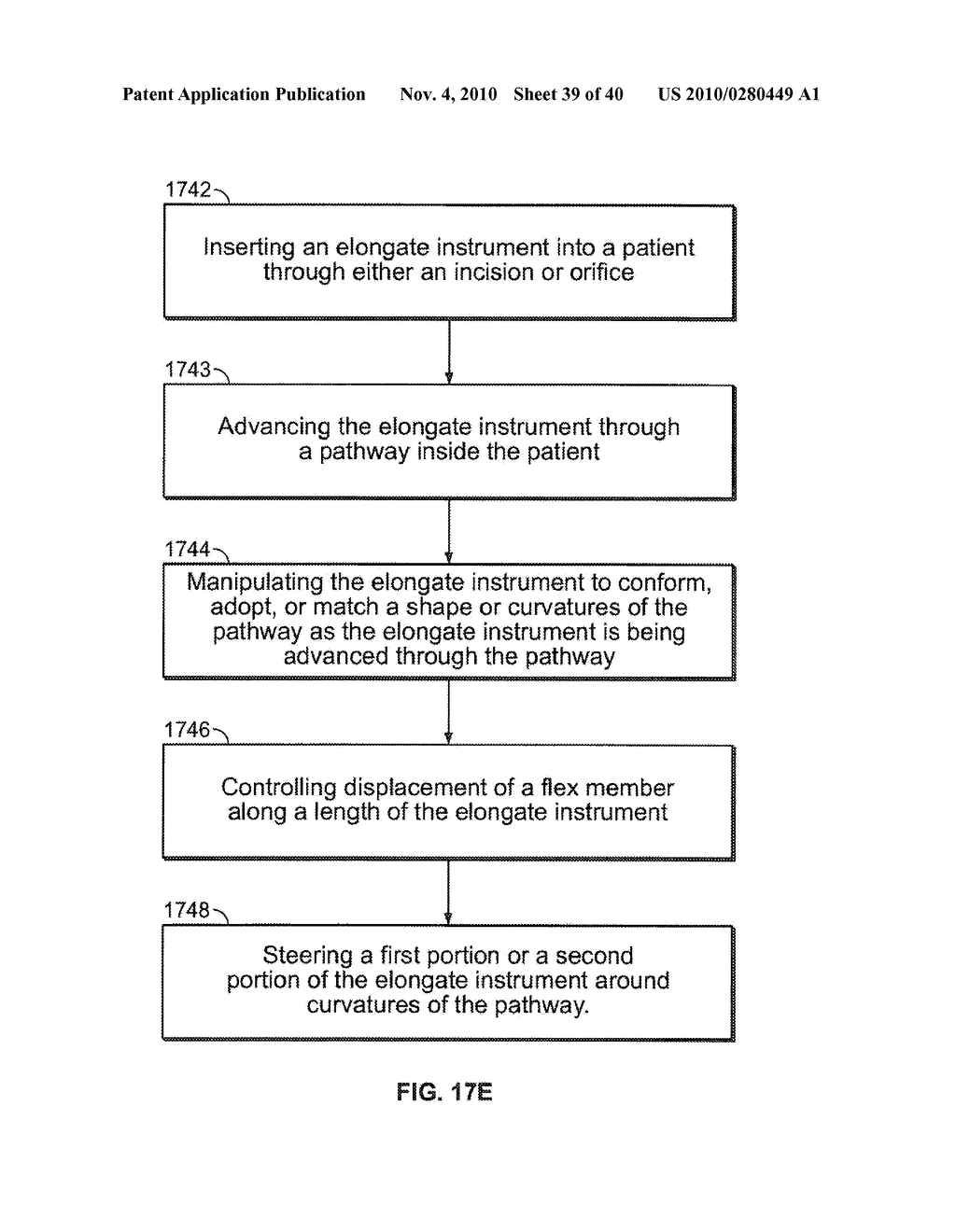 FLEXIBLE AND STEERABLE ELONGATE INSTRUMENTS WITH SHAPE CONTROL AND SUPPORT ELEMENTS - diagram, schematic, and image 40