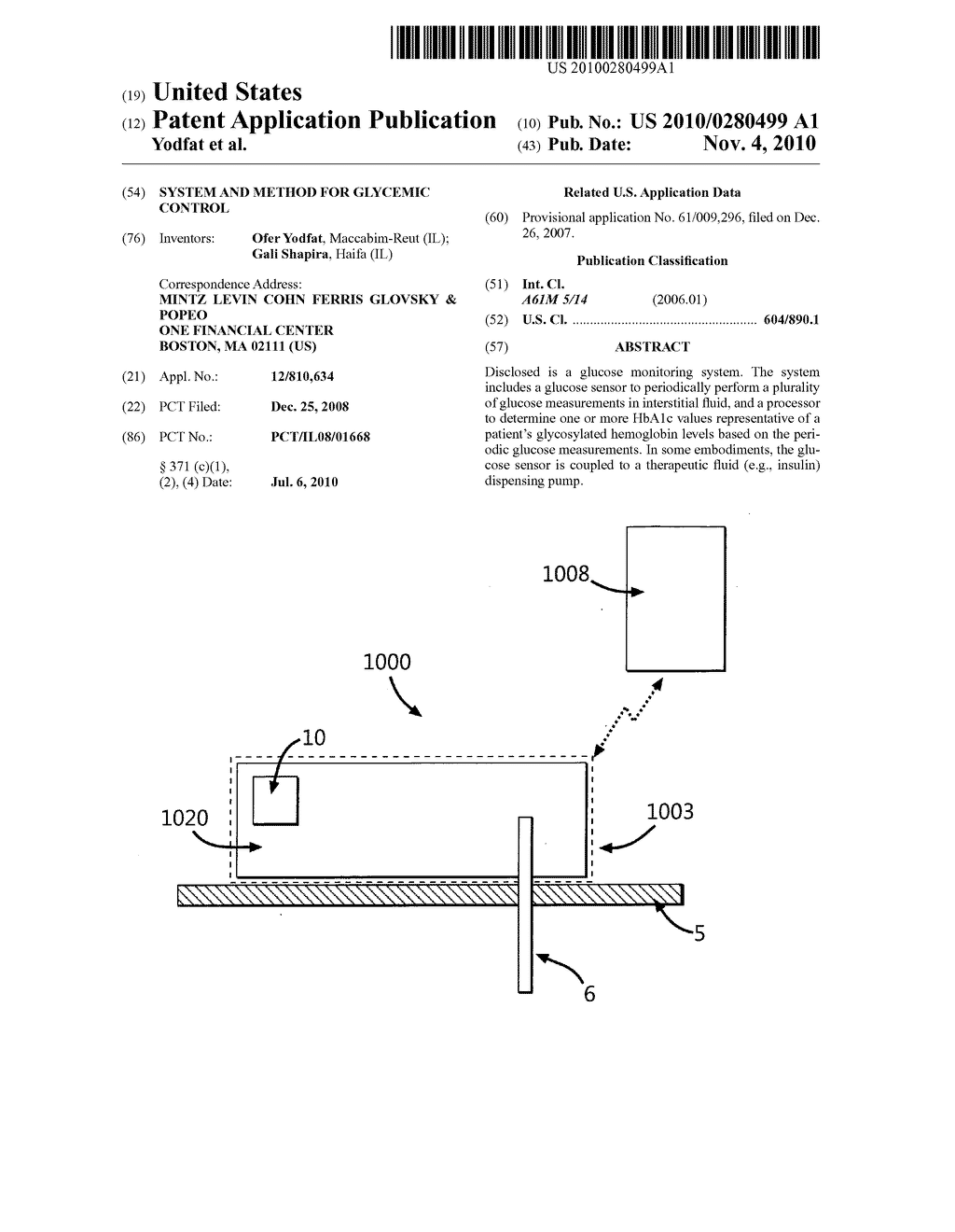 SYSTEM AND METHOD FOR GLYCEMIC CONTROL - diagram, schematic, and image 01