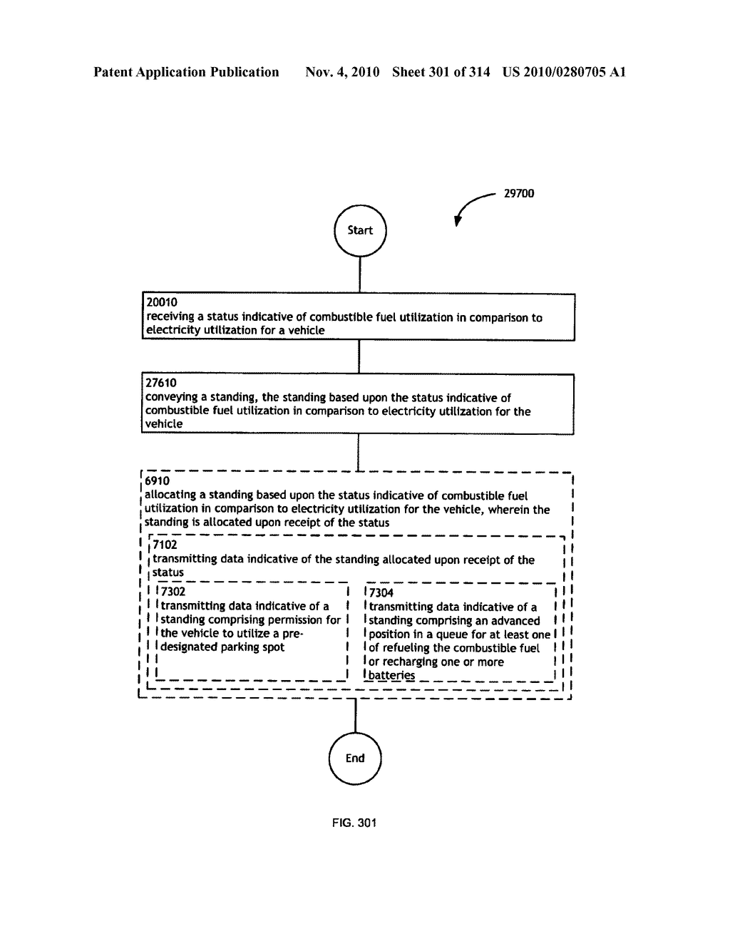 Awarding standings to a vehicle based upon one or more fuel utilization characteristics - diagram, schematic, and image 302