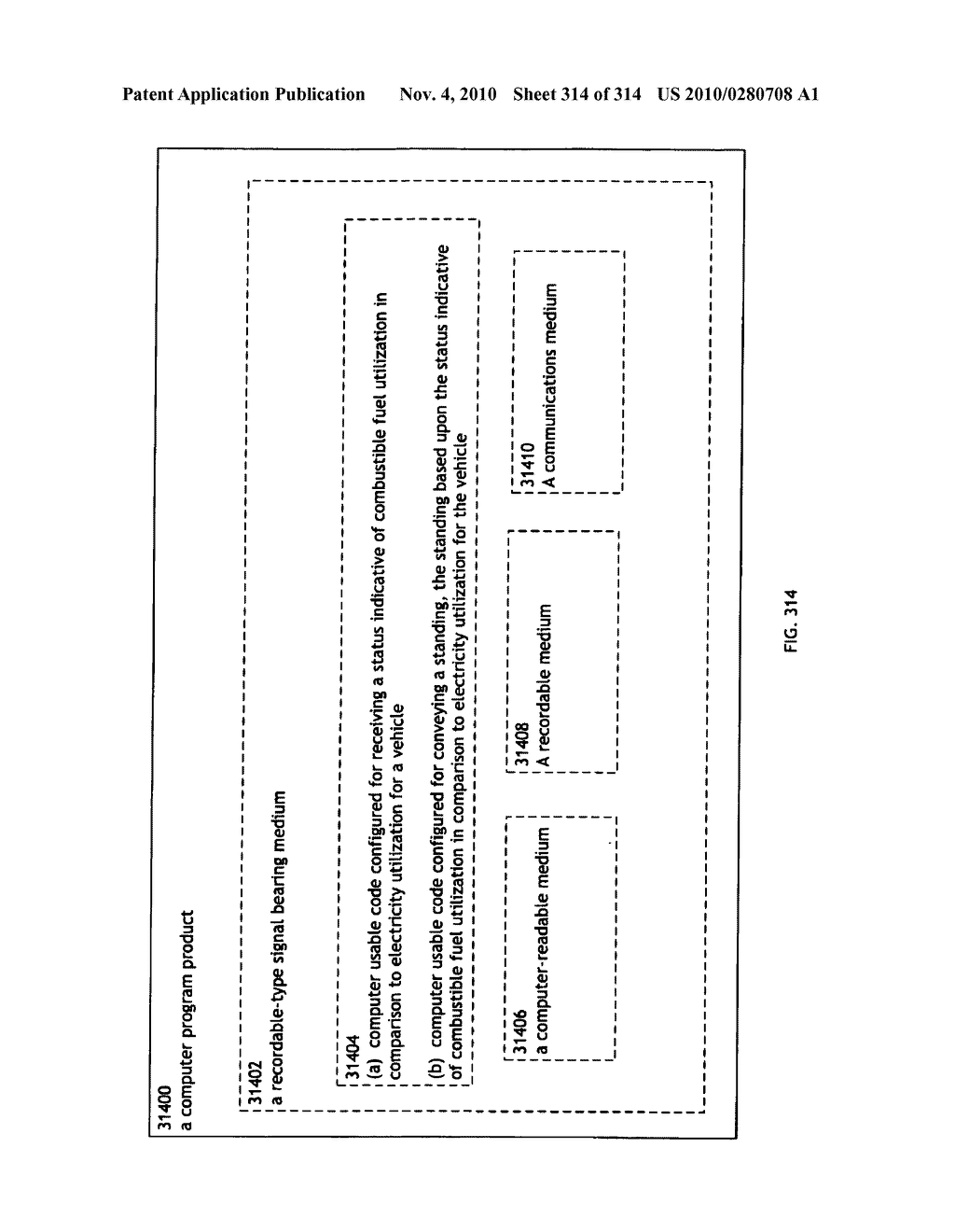 Awarding standings to a vehicle based upon one or more fuel utilization characteristics - diagram, schematic, and image 315