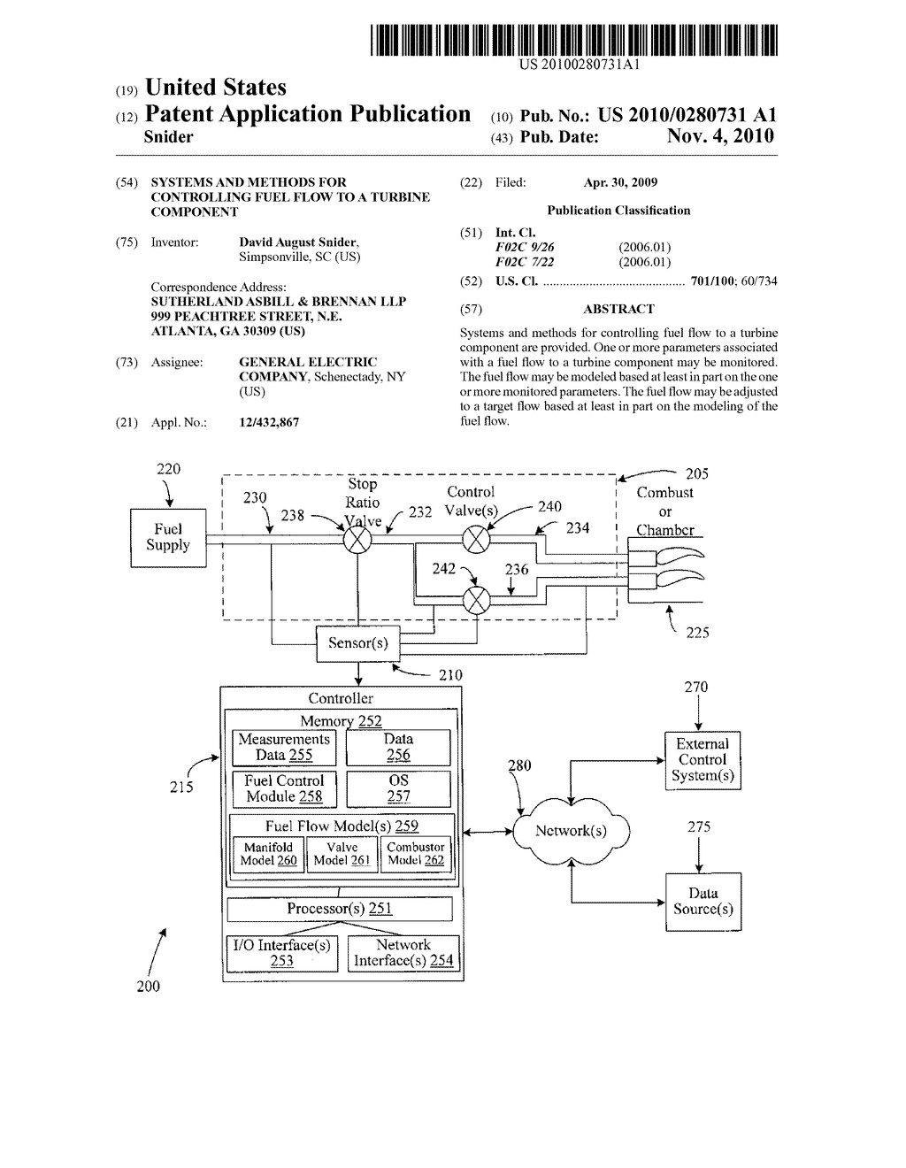 SYSTEMS AND METHODS FOR CONTROLLING FUEL FLOW TO A TURBINE COMPONENT - diagram, schematic, and image 01