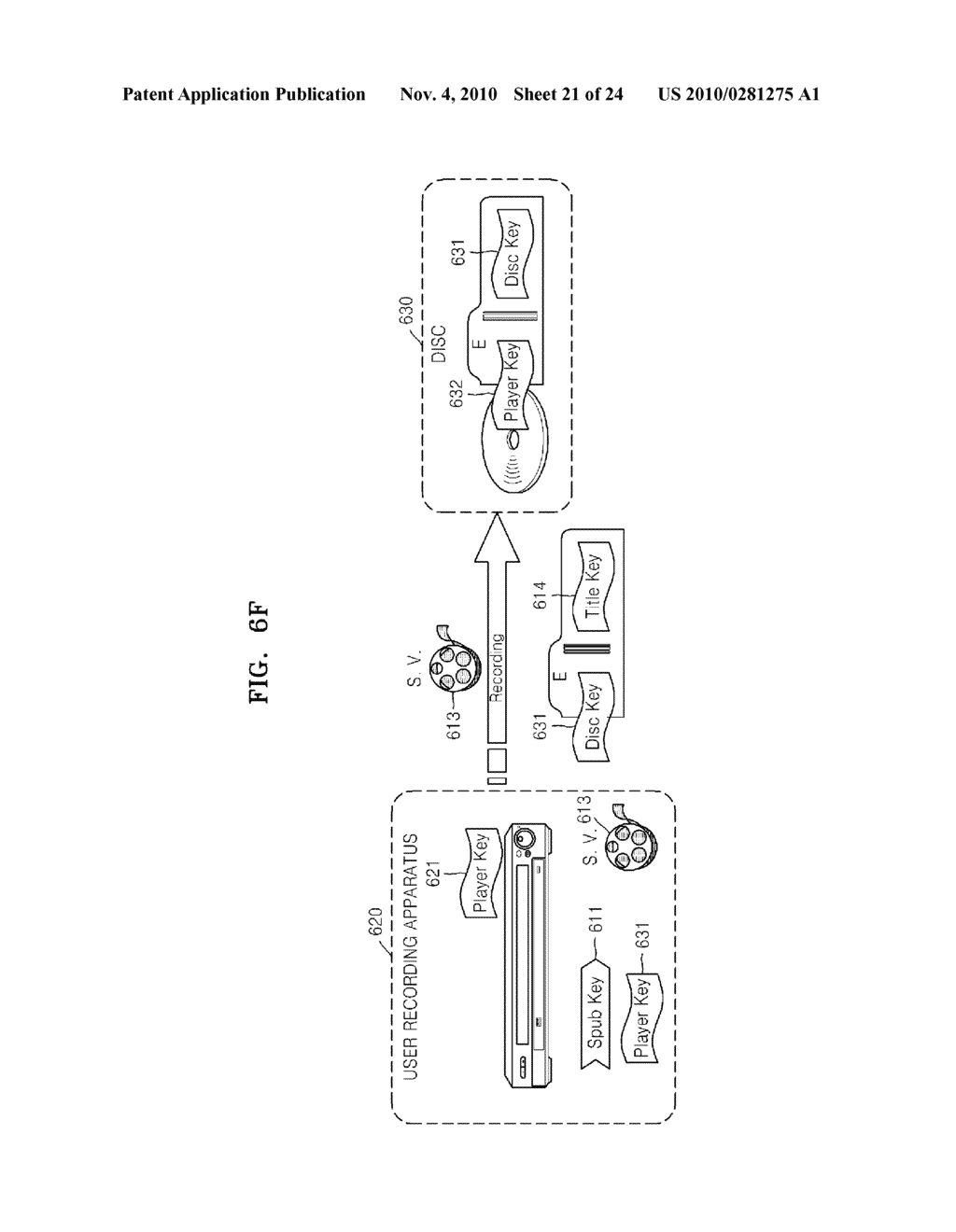 METHOD OF RECORDING CONTENT ON DISC, METHOD OF PROVIDING TITLE KEY, APPARATUS FOR RECORDING CONTENT ON DISC, AND CONTENT PROVIDING SERVER - diagram, schematic, and image 22