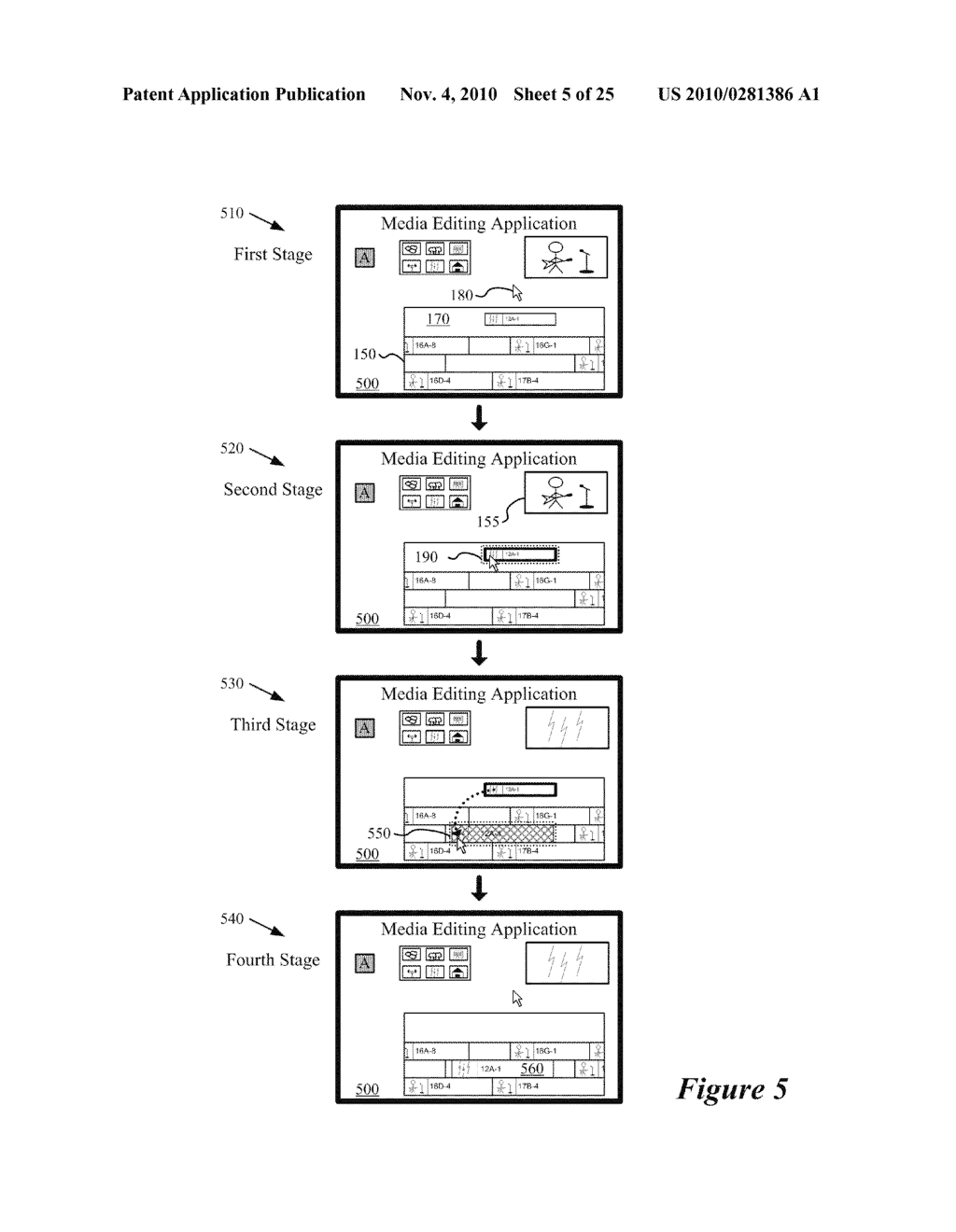 Media Editing Application with Candidate Clip Management - diagram, schematic, and image 06