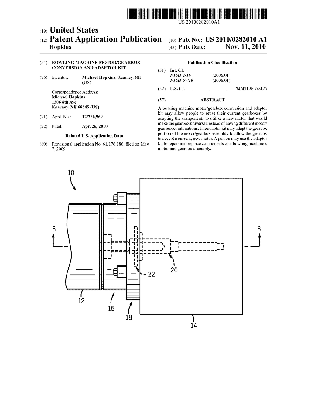 BOWLING MACHINE MOTOR/GEARBOX CONVERSION AND ADAPTOR KIT - diagram, schematic, and image 01