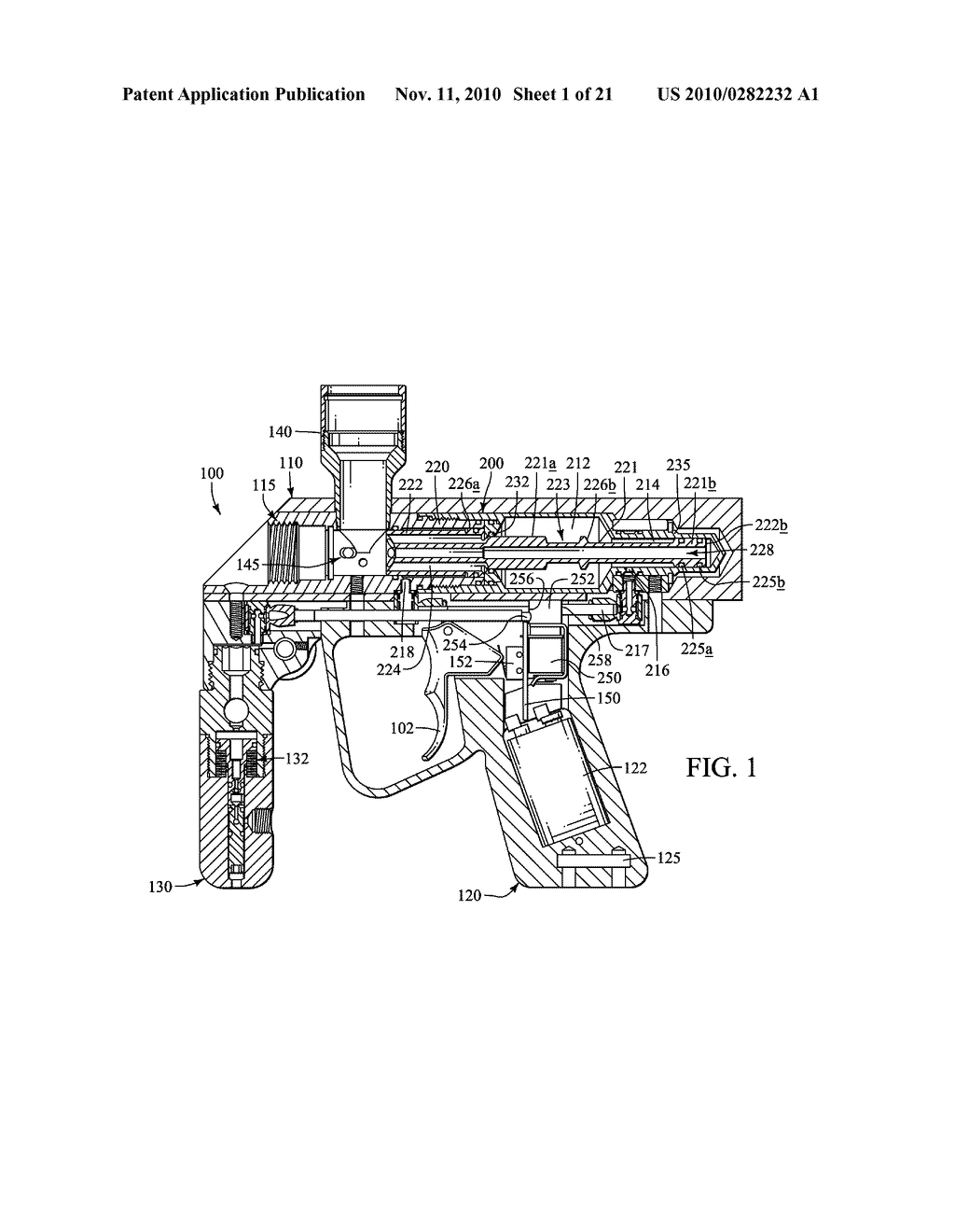 PNEUMATIC PAINTBALL GUN WITH VOLUME RESTRICTOR - diagram, schematic, and image 02