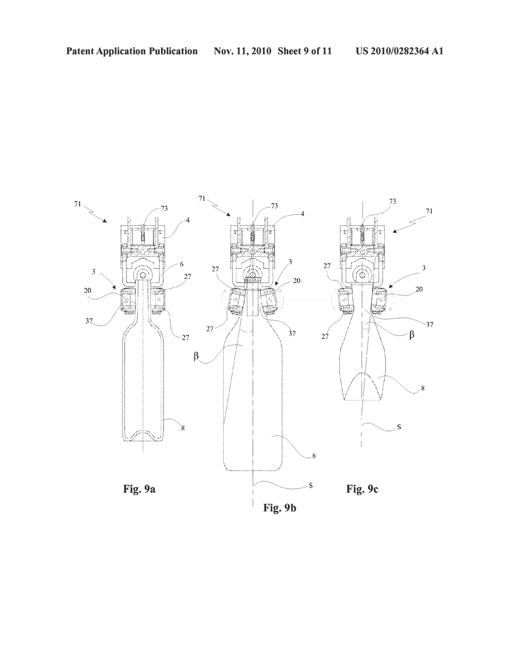 MACHINE FOR TREATING CONTAINERS, IN PARTICULAR IN A PLANT FOR BOTTLING FOOD PRODUCTS - diagram, schematic, and image 10