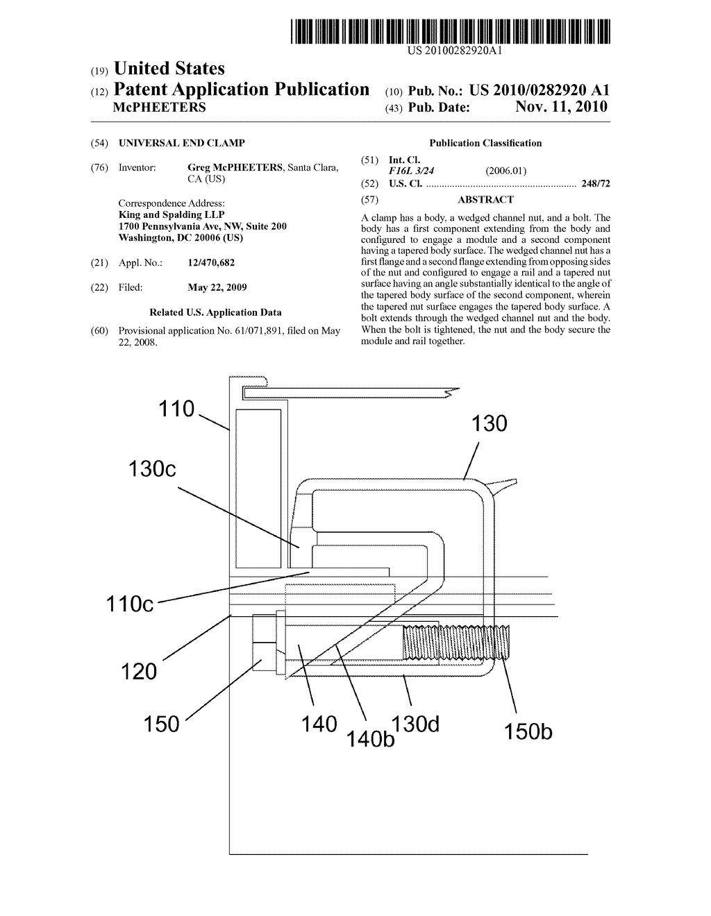 UNIVERSAL END CLAMP - diagram, schematic, and image 01