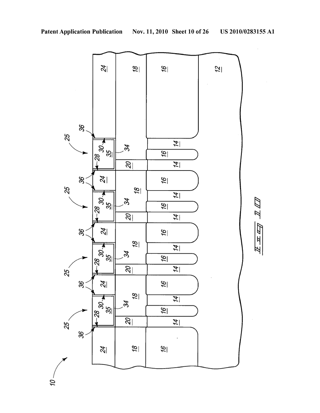 Methods Of Forming A Plurality Of Conductive Lines In The Fabrication Of Integrated Circuitry, Methods Of Forming An Array Of Conductive Lines, And Integrated Circuitry - diagram, schematic, and image 11