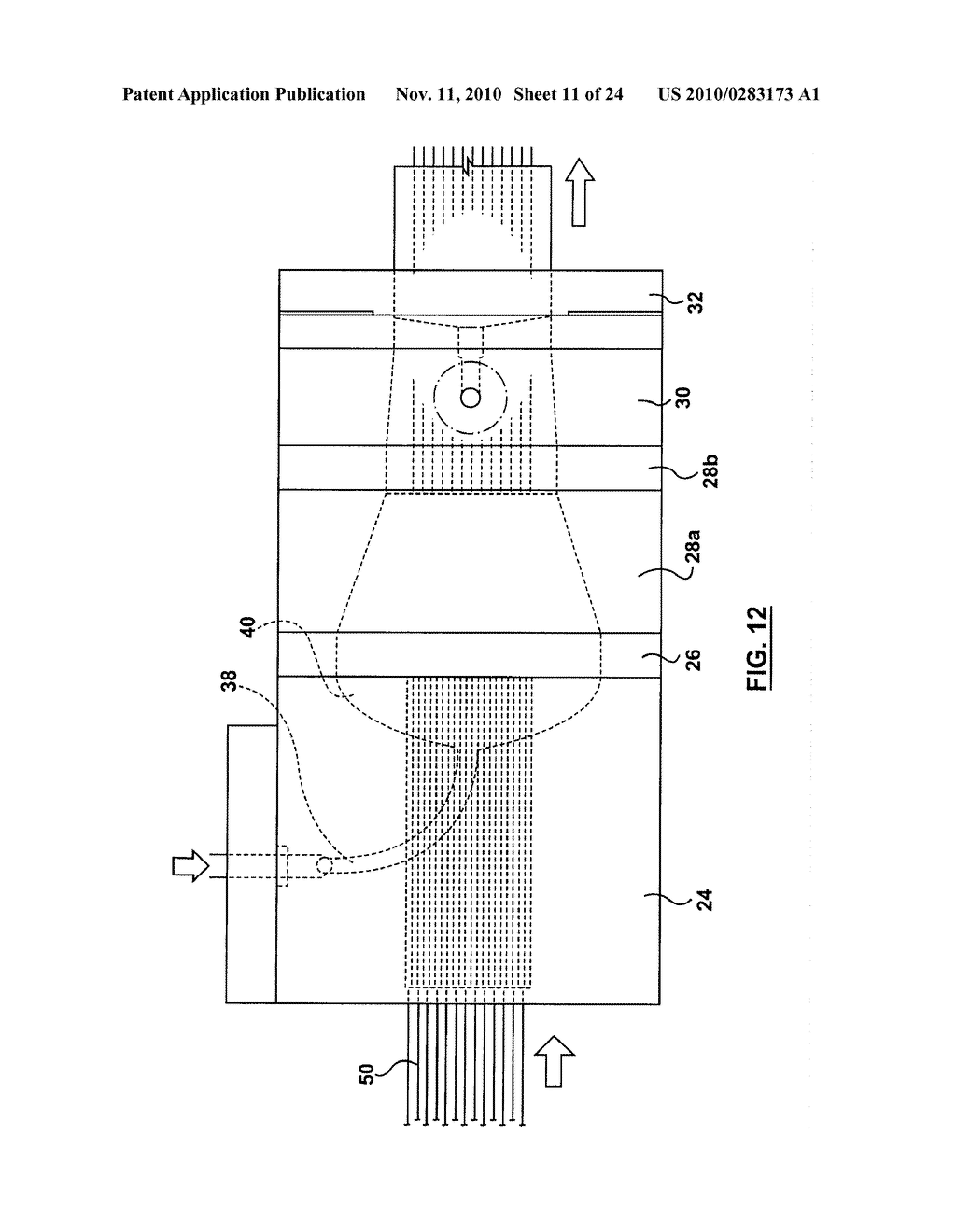 METHOD AND APPARATUS FOR EXTRUSION OF THERMOPLASTIC HANDRAIL - diagram, schematic, and image 12