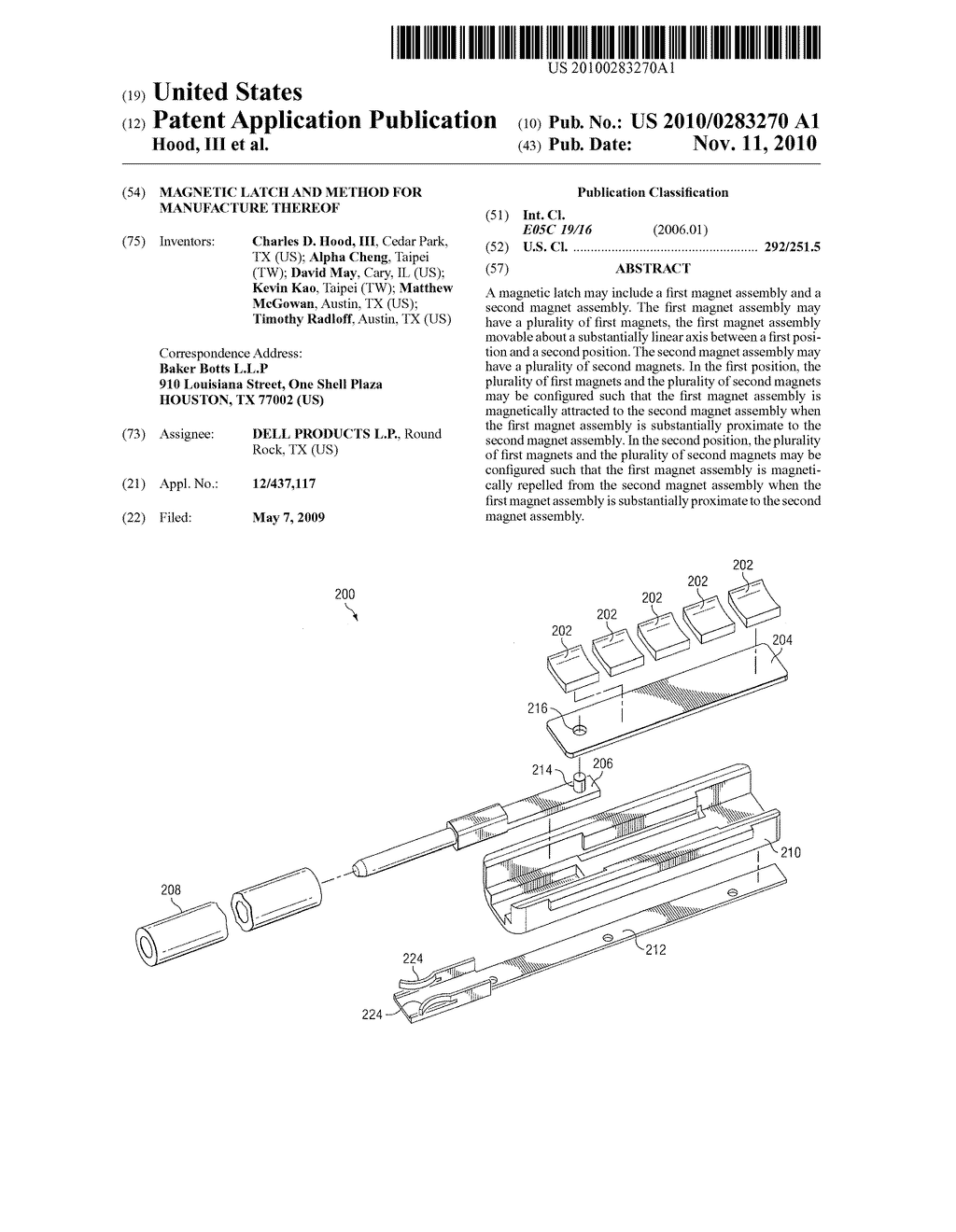 Magnetic Latch and Method for Manufacture Thereof - diagram, schematic, and image 01