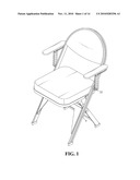 FOLDABLE CHAIR WITH RETRACTABLE ARMRESTS diagram and image