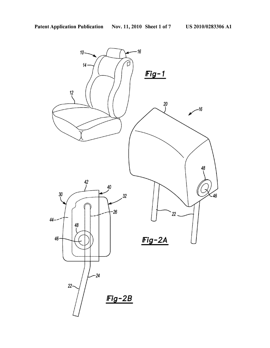 SEAT ASSEMBLY AND AN ADJUSTABLE HEAD RESTRAINT ASSEMBLY - diagram, schematic, and image 02