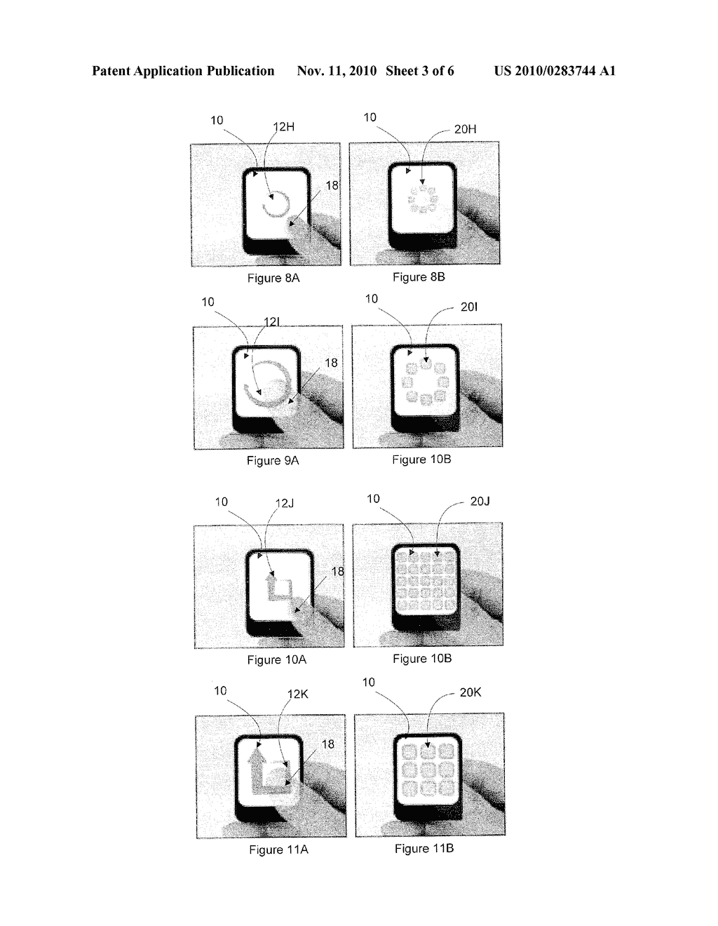 Methods, Devices and Computer Program Products for Positioning Icons on a Touch Sensitive Screen - diagram, schematic, and image 04