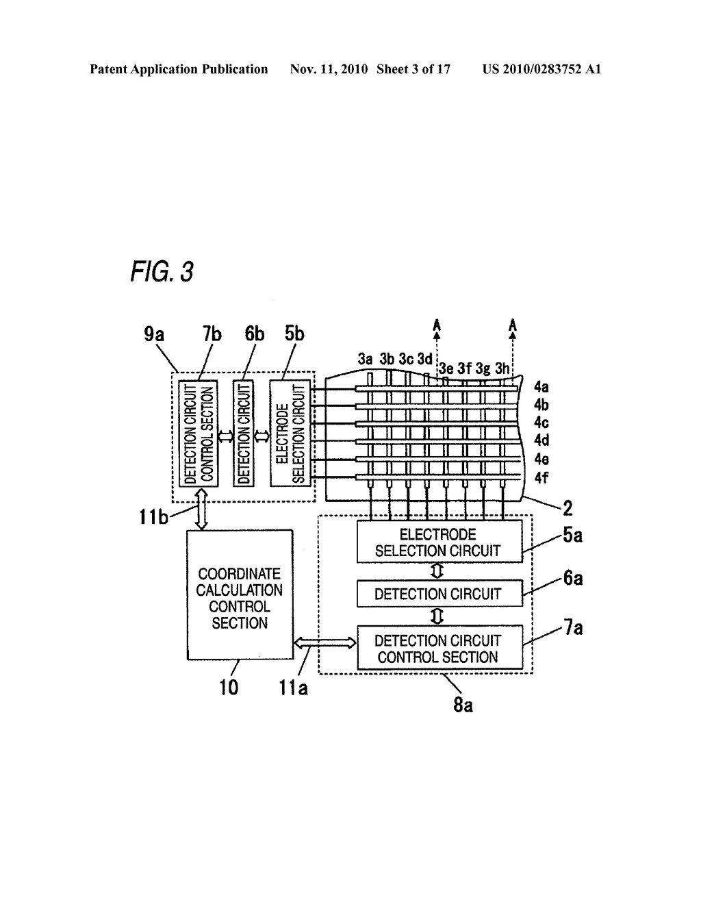 CAPACITIVE TOUCH PANEL AND METHOD FOR DETECTING TOUCHED INPUT POSITION ON THE SAME - diagram, schematic, and image 04