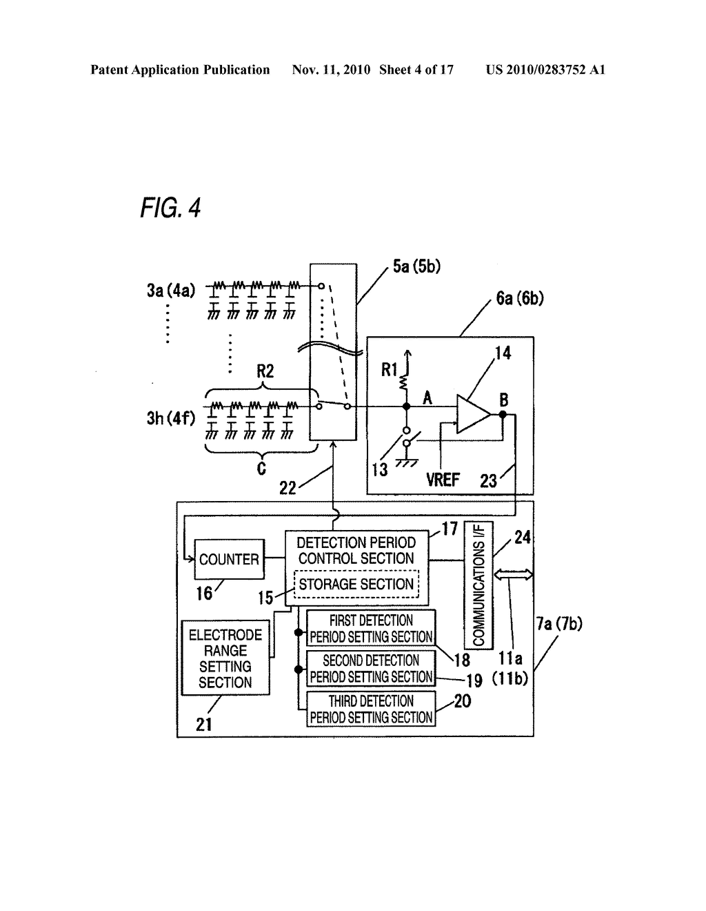 CAPACITIVE TOUCH PANEL AND METHOD FOR DETECTING TOUCHED INPUT POSITION ON THE SAME - diagram, schematic, and image 05