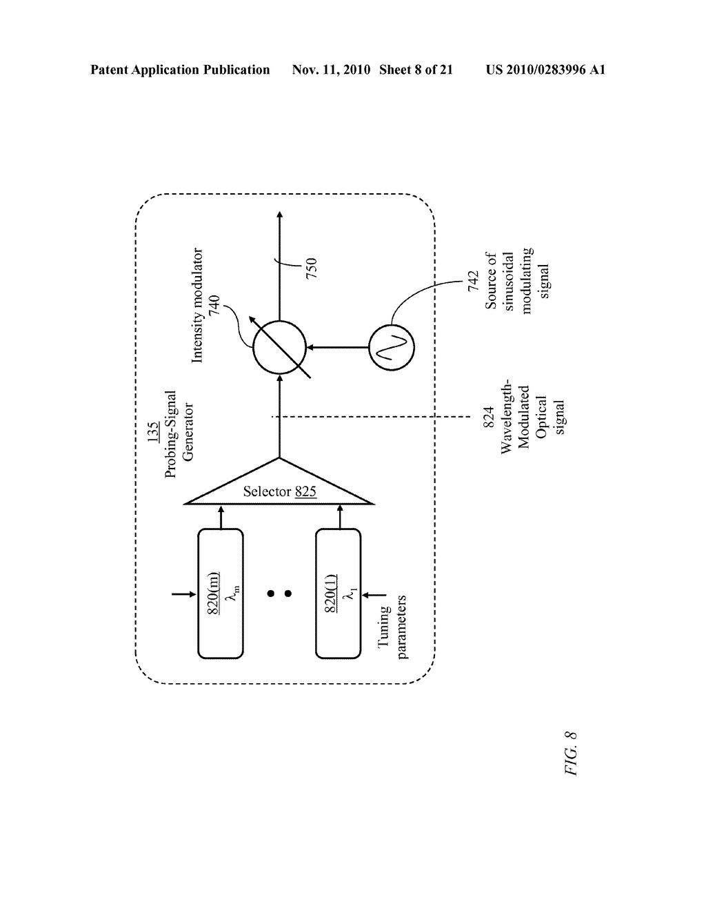 METHOD AND SYSTEM FOR DISTRIBUTED MEASUREMENT AND COMPENSATION OF CHROMATIC DISPERSION IN AN OPTICAL NETWORK - diagram, schematic, and image 09