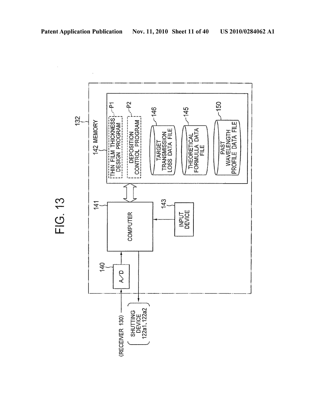 WAVELENGTH DETERMINING APPARATUS, METHOD AND PROGRAM FOR THIN FILM THICKNESS MONITORING LIGHT - diagram, schematic, and image 12