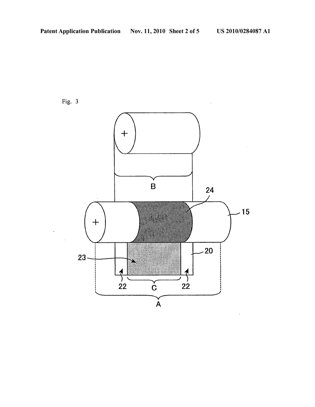 OPTICAL ELEMENT, ROLLER TYPE NANOPRINTING APPARATUS, AND PROCESS FOR PRODUCING DIE ROLL - diagram, schematic, and image 03