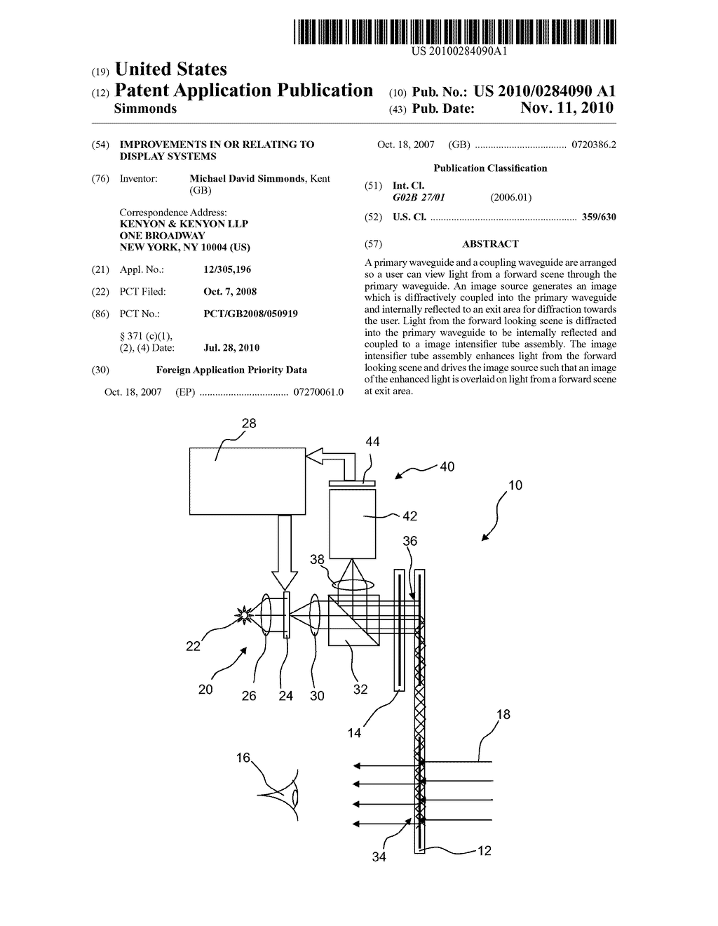 IMPROVEMENTS IN OR RELATING TO DISPLAY SYSTEMS - diagram, schematic, and image 01