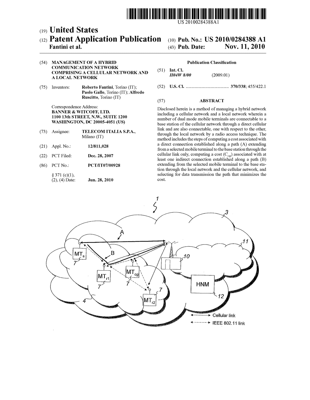 Management of a Hybrid Communication Network Comprising a Cellular Network and a Local Network - diagram, schematic, and image 01