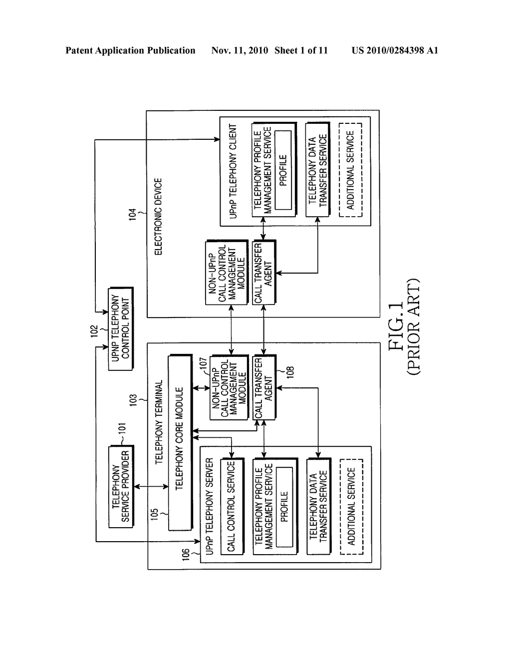 SYSTEM AND METHOD FOR PROVIDING PHONE RELATED SERVICES TO DEVICES USING UPnP ON A HOME NETWORK - diagram, schematic, and image 02