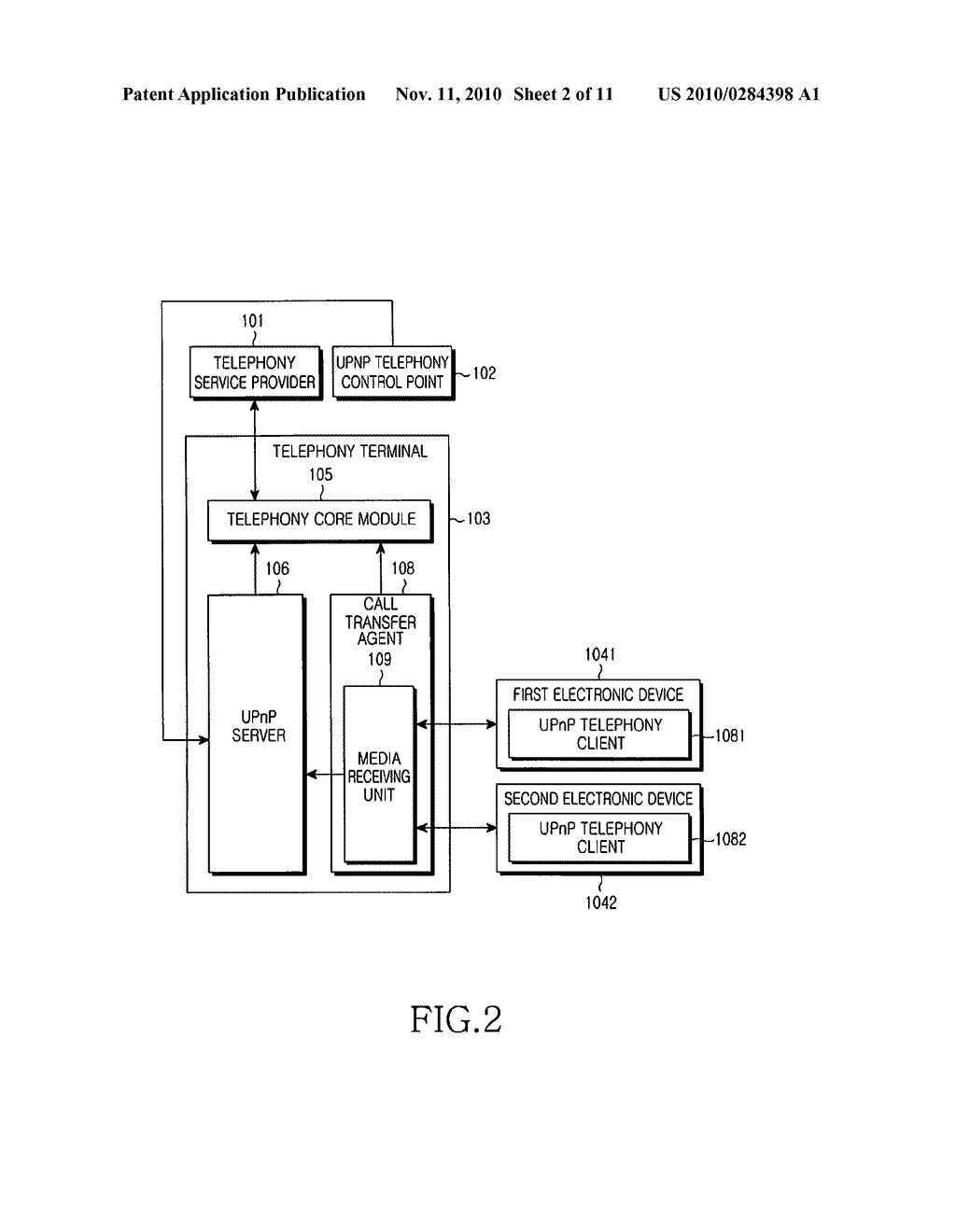 SYSTEM AND METHOD FOR PROVIDING PHONE RELATED SERVICES TO DEVICES USING UPnP ON A HOME NETWORK - diagram, schematic, and image 03