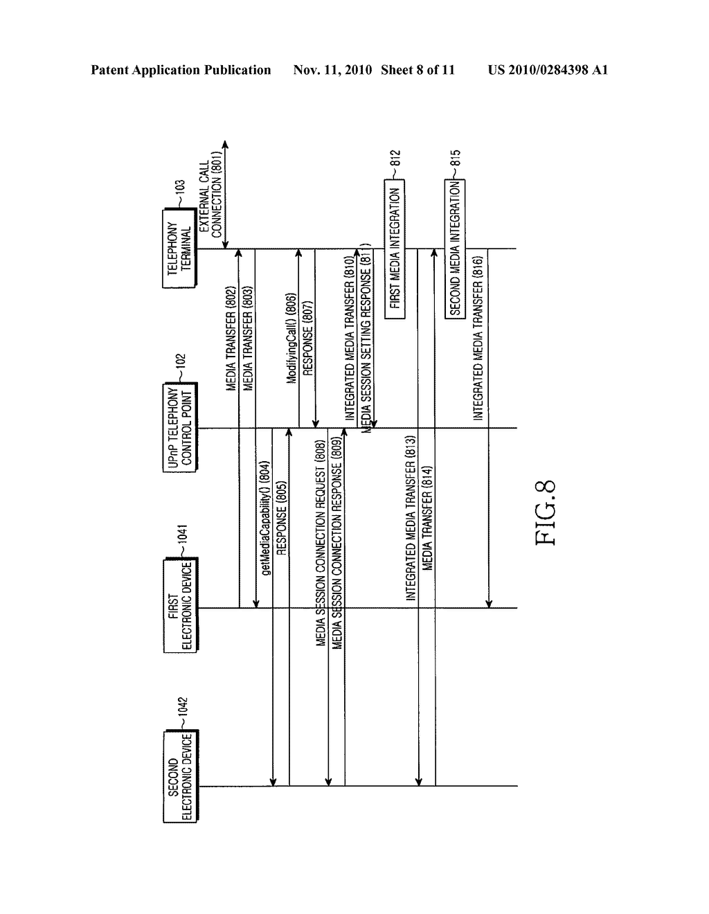 SYSTEM AND METHOD FOR PROVIDING PHONE RELATED SERVICES TO DEVICES USING UPnP ON A HOME NETWORK - diagram, schematic, and image 09