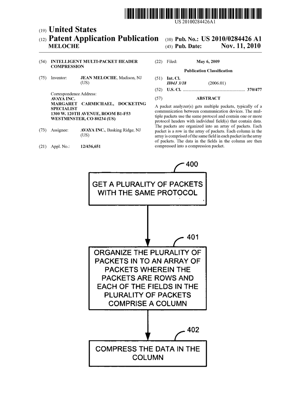 INTELLIGENT MULTI-PACKET HEADER COMPRESSION - diagram, schematic, and image 01