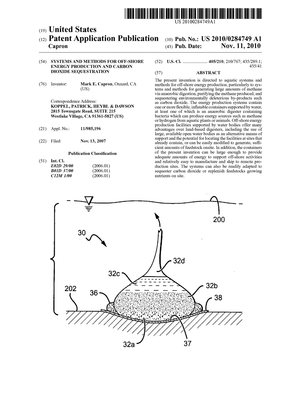 Systems and methods for off-shore energy production and carbon dioxide sequestration - diagram, schematic, and image 01