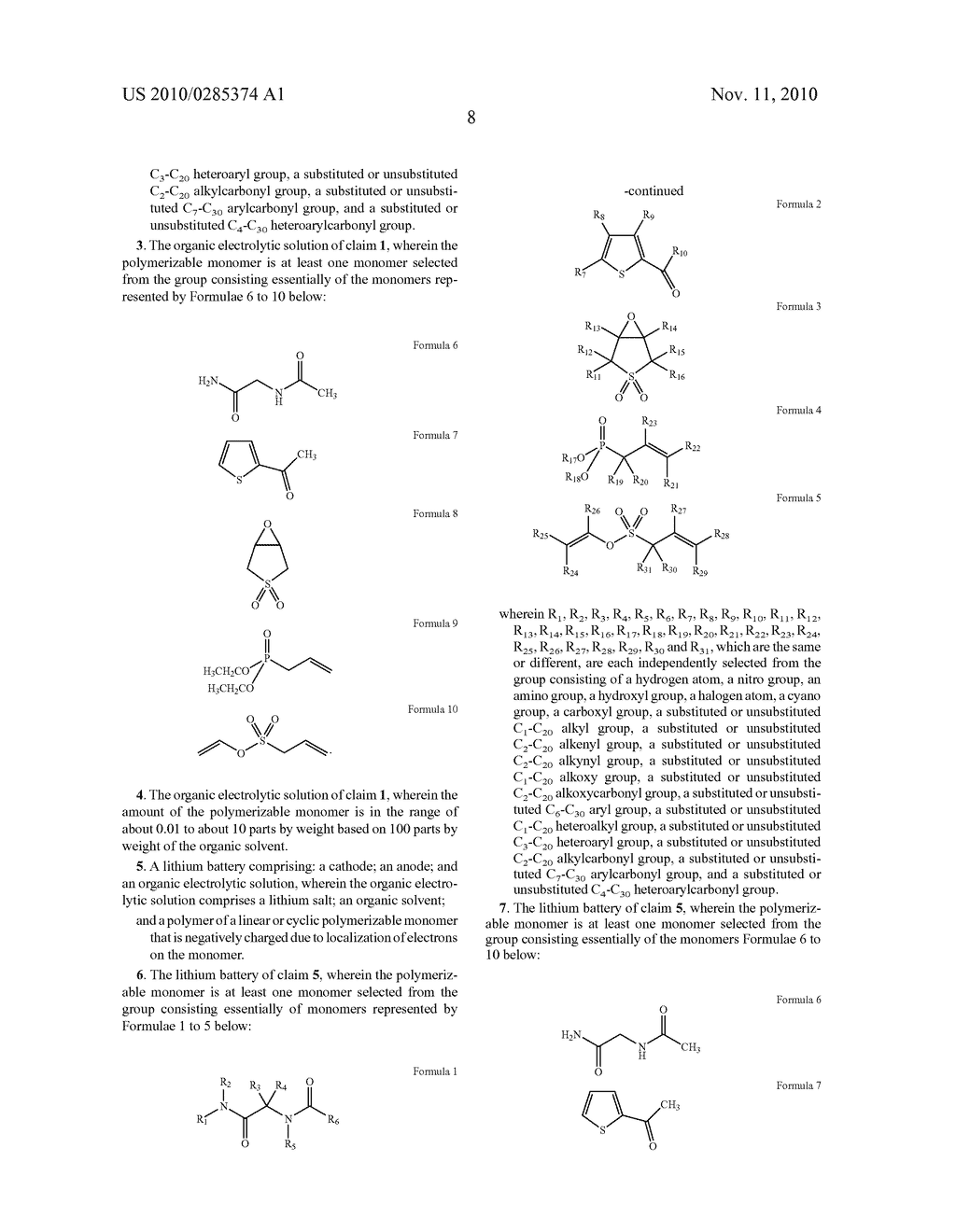 Electrolytic solution and lithium battery employing the same - diagram, schematic, and image 11