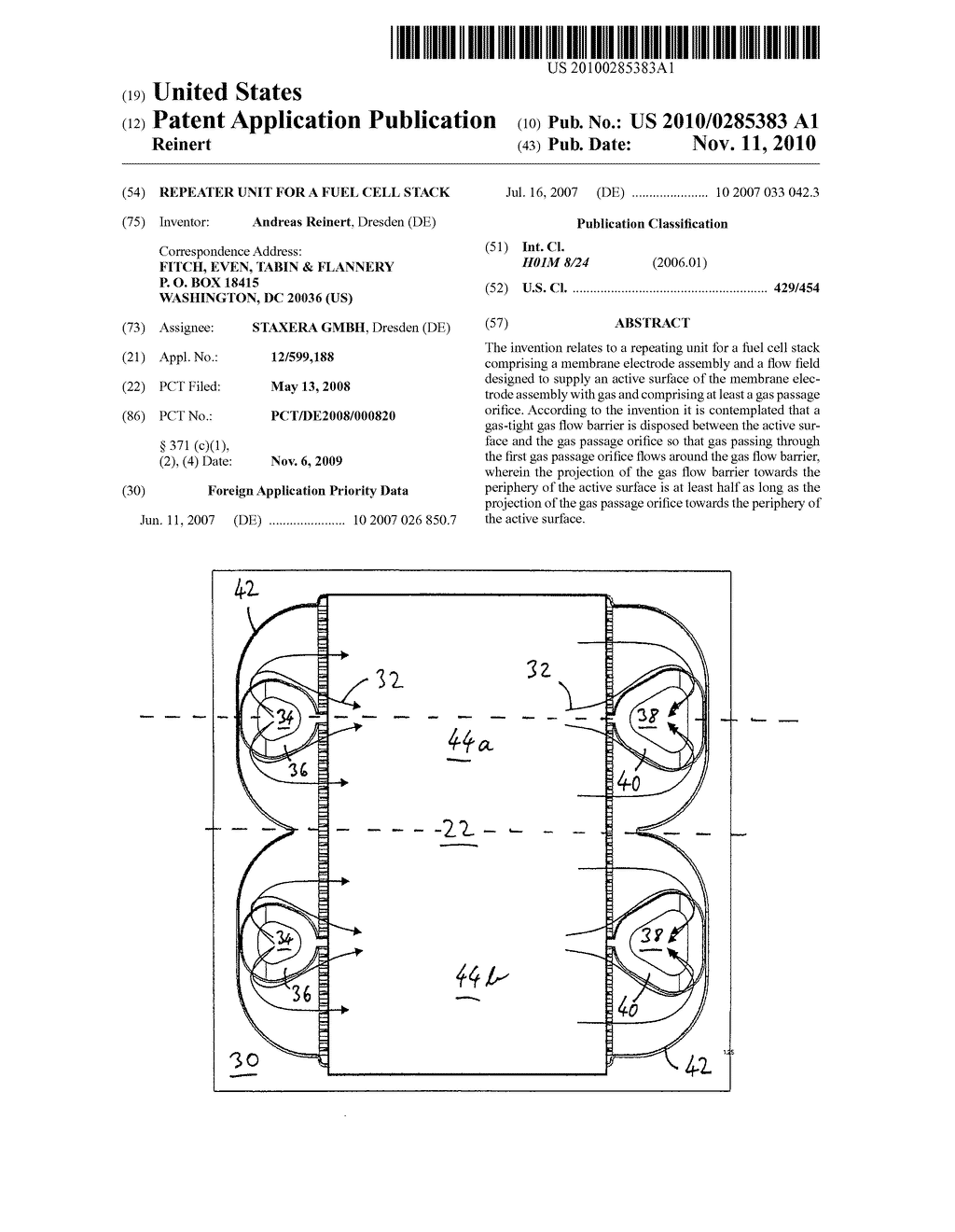 REPEATER UNIT FOR A FUEL CELL STACK - diagram, schematic, and image 01