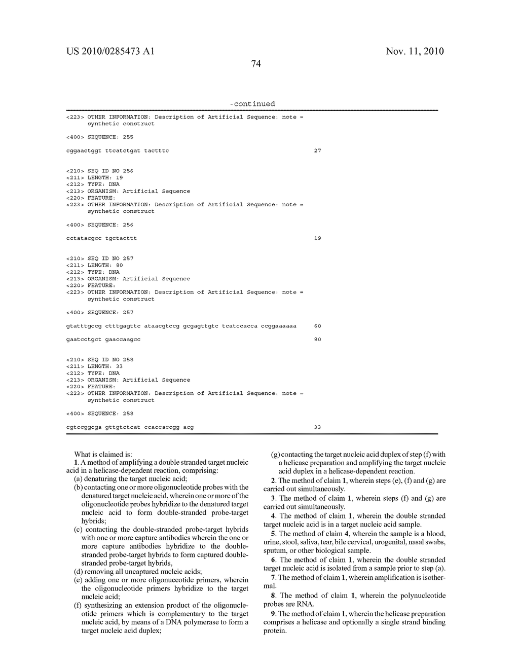 THERMOPHILIC HELICASE DEPENDENT AMPLIFICATION TECHNOLOGY WITH ENDPOINT HOMOGENOUS FLUORESCENT DETECTION - diagram, schematic, and image 92