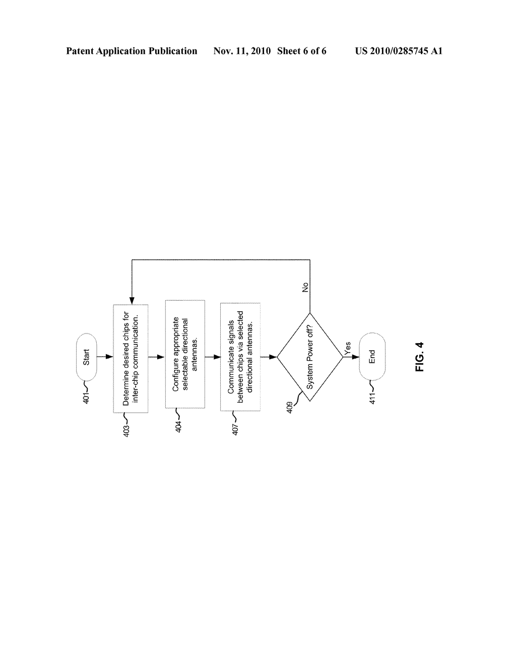 METHOD AND SYSTEM FOR CHIP TO CHIP COMMUNICATION UTILIZING SELECTABLE DIRECTIONAL ANTENNAS - diagram, schematic, and image 07