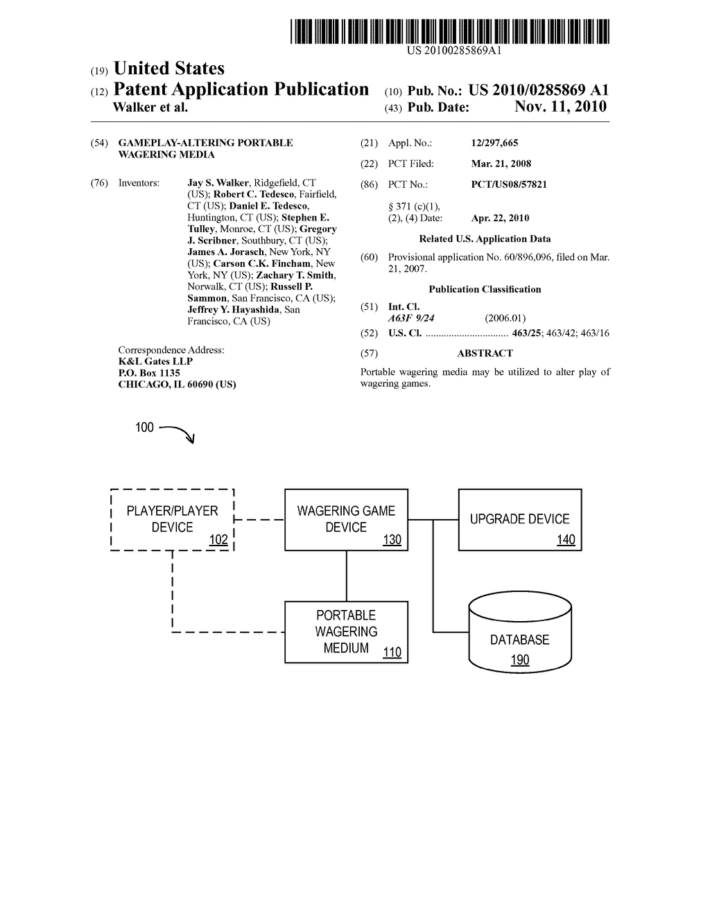 GAMEPLAY-ALTERING PORTABLE WAGERING MEDIA - diagram, schematic, and image 01