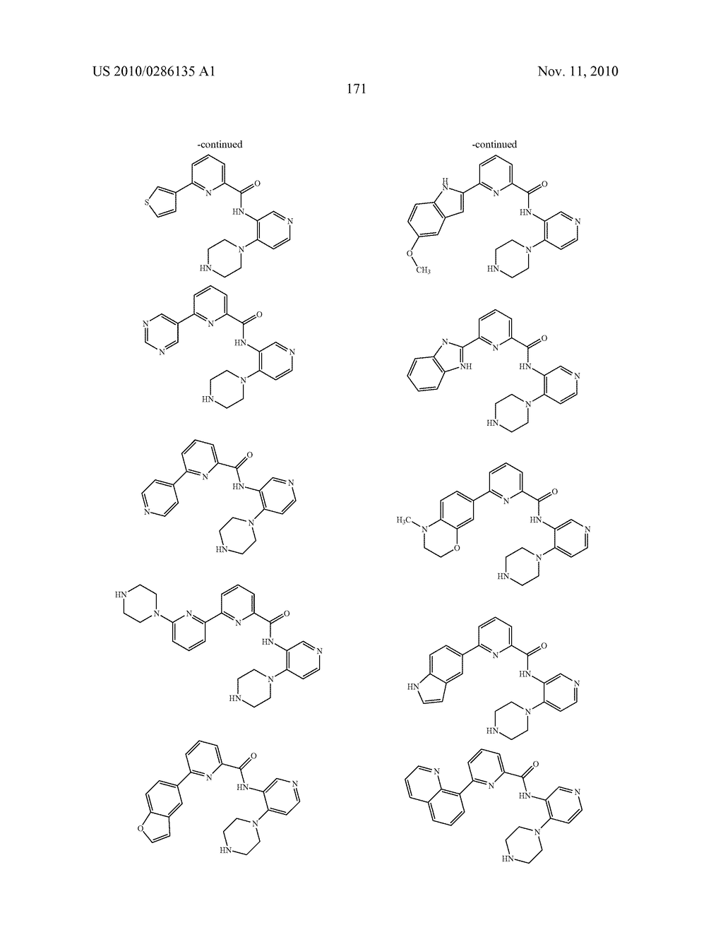 HETEROCYCLIC AMIDE COMPOUNDS AS PROTEIN KINASE INHIBITORS - diagram, schematic, and image 172