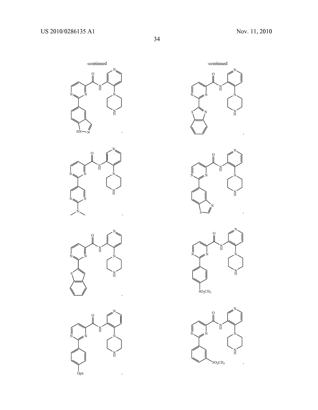 HETEROCYCLIC AMIDE COMPOUNDS AS PROTEIN KINASE INHIBITORS - diagram, schematic, and image 35