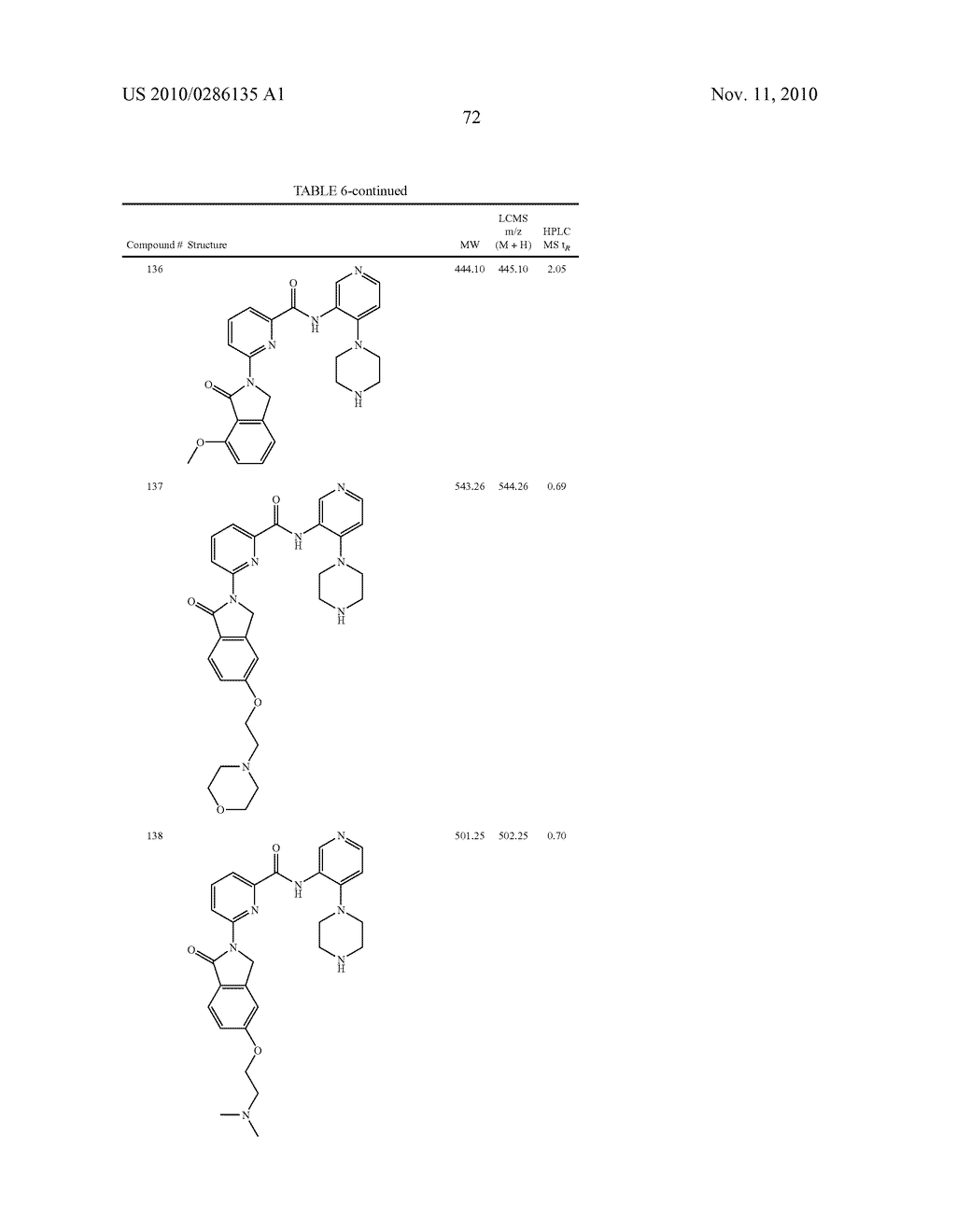 HETEROCYCLIC AMIDE COMPOUNDS AS PROTEIN KINASE INHIBITORS - diagram, schematic, and image 73