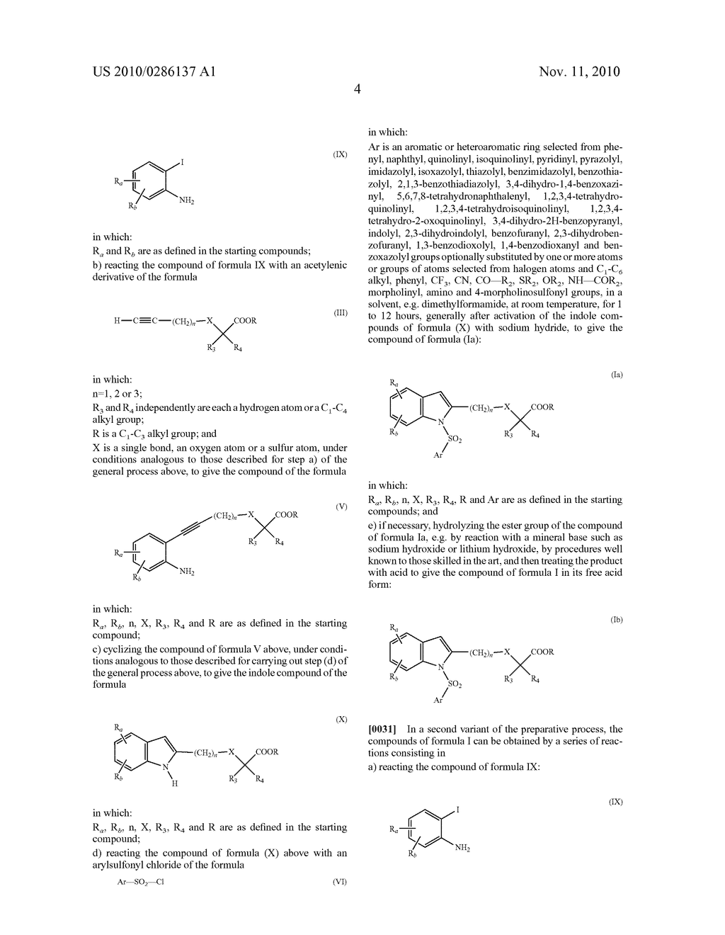 Method of Treating Conditions Involving PPAR-Receptors with Indole Compounds - diagram, schematic, and image 05