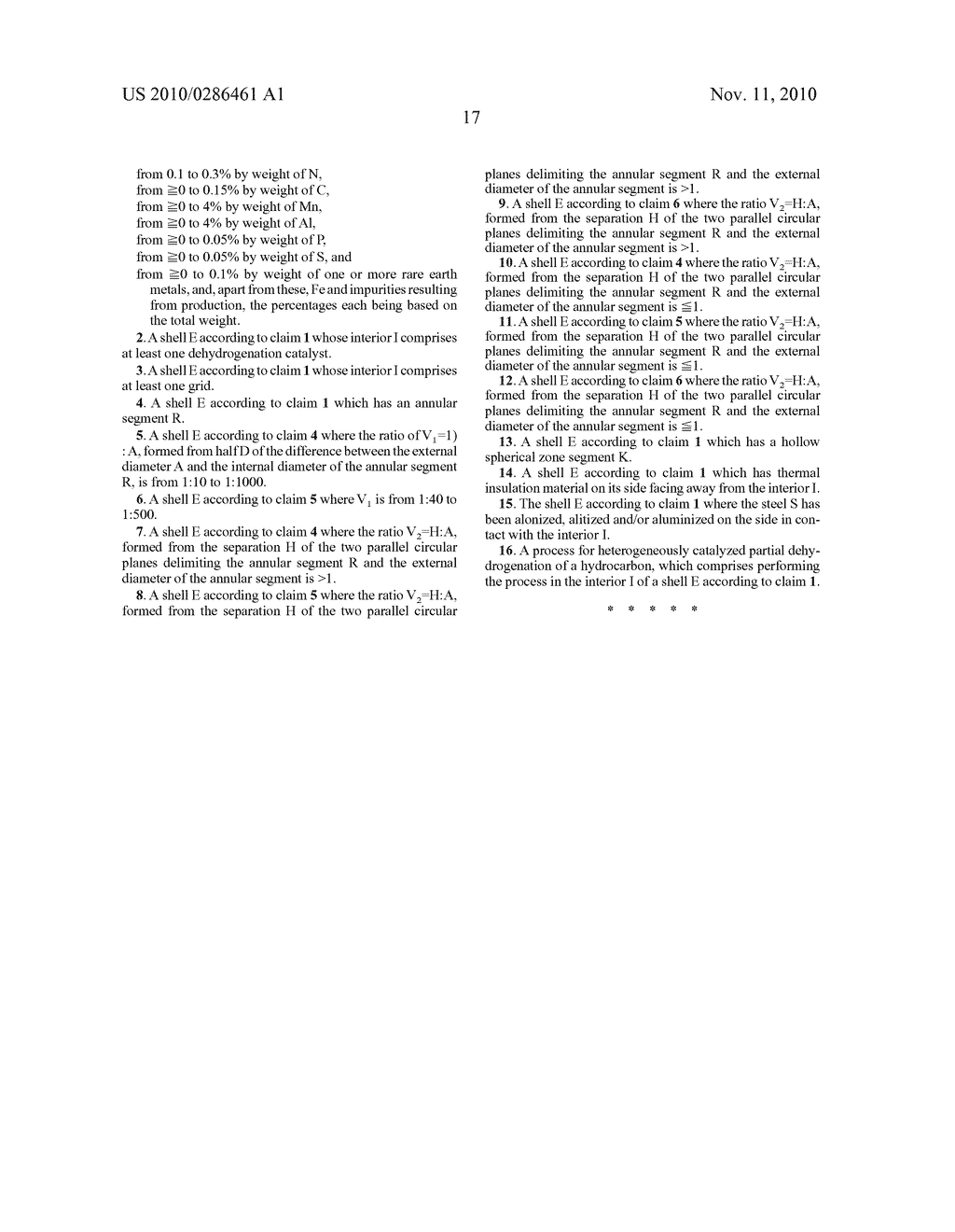 PROCESS FOR CONTINUOUS HETEROGENEOUSLY CATALYZED PARTIAL DEHYDROGENATION OF AT LEAST ONE HYDROCARBON TO BE DEHYDROGENATED - diagram, schematic, and image 18