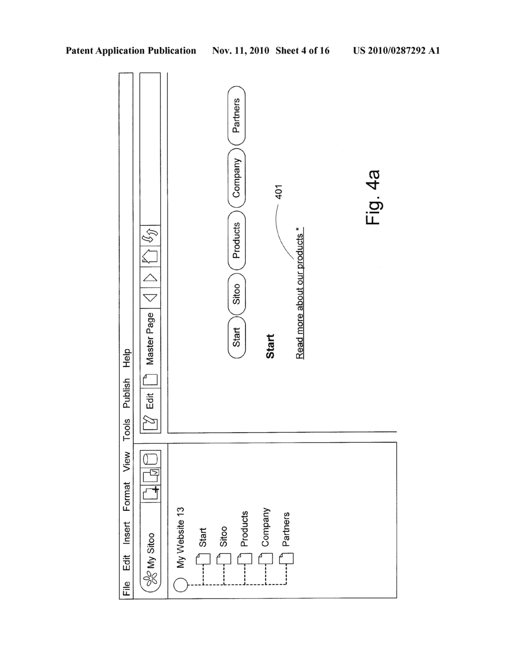 Method, apparatus and computer program product for generating a content website in a data communications network - diagram, schematic, and image 05