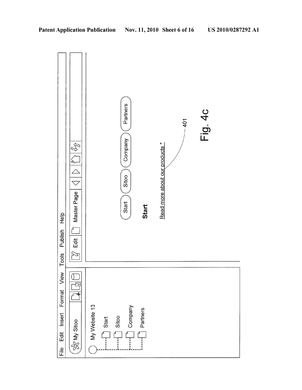 Method, apparatus and computer program product for generating a content website in a data communications network - diagram, schematic, and image 07