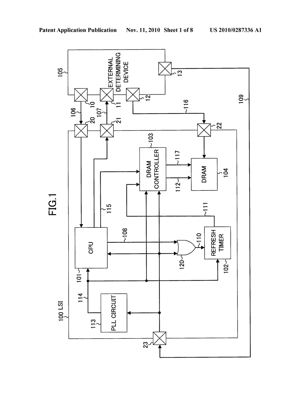 EXTERNAL I/O SIGNAL AND DRAM REFRESH SIGNAL SYNCHRONIZATION METHOD AND ITS CIRCUIT - diagram, schematic, and image 02